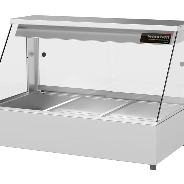 Woodson 3 Module Straight Glass Hot Food Display W.HFS23
