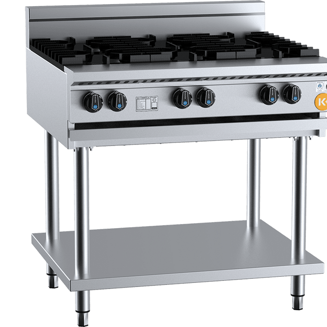 K+ Six Burner Boiling Top Cooktop Open Burner on Stand Natural Gas