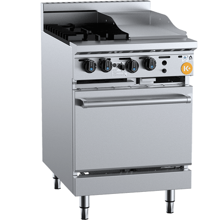 K+ Two Open Burner Oven With 300mm Griddle Grill Plate LPG
