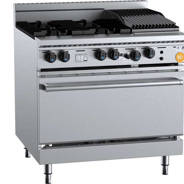 K+ Four Open Burner Oven With 300mm Char Grill  LPG