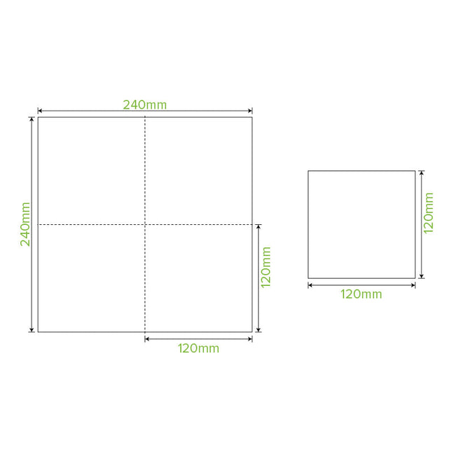 BioPak L-B/CNCE-W 2-ply corner embossed cocktail napkin white