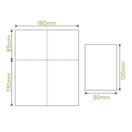 BioPak L-CDN-W 1-ply compact dispenser napkin (D Fold) white