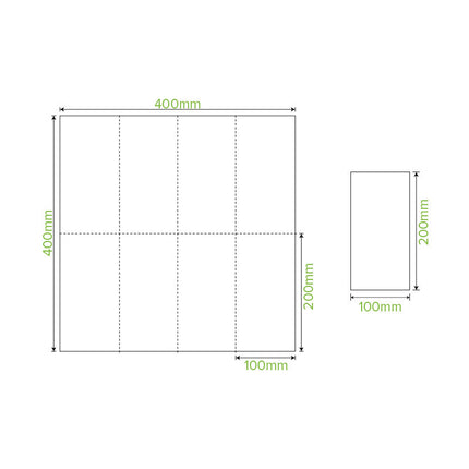 BioPak L-DN1/8-N 2-ply 1/8 fold dinner napkin natural