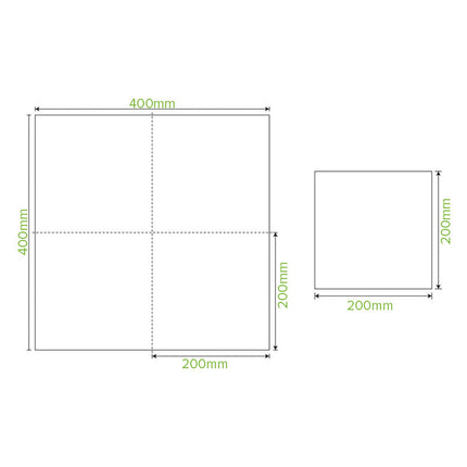 BioPak L-DNCE1/4-N 2-ply 1/4 fold corner embossed