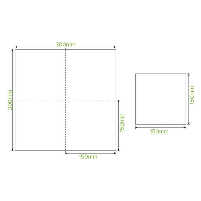BioPak L-LN1/4-1PW 1-ply 1/4 fold lunch napkin white