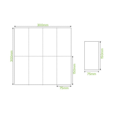 BioPak L-DN1/8-W 2-ply 1/8 fold dinner napkin white