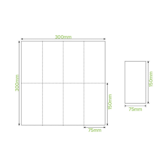 BioPak L-DN1/8-W 2-ply 1/8 fold dinner napkin white