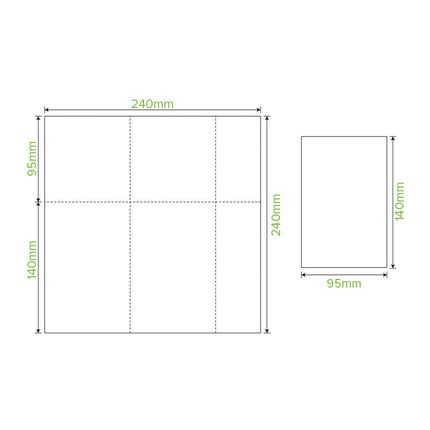 BioPak L-TDN-N 1-ply tall dispenser napkin (E Fold) natural