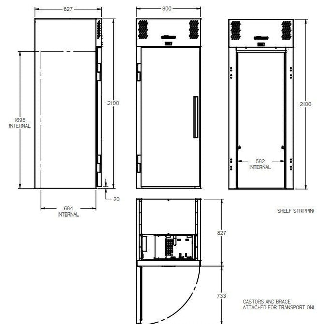 Williams Garnet - One Door Freezer