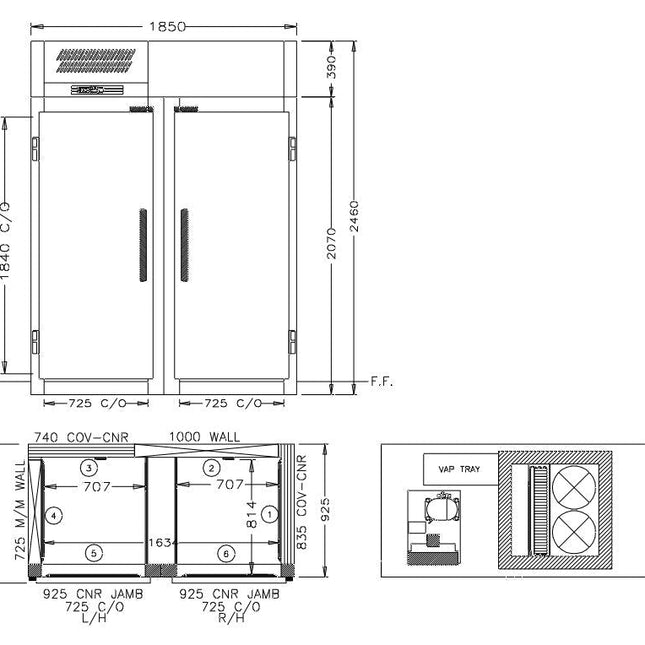 Williams Ruby - Two door Freezer