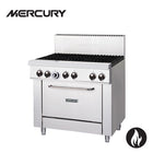 Mercury Gas 6, 32 MJ Burners, Gas Static Oven Size 675 X 415 X 355 mm, Rack Size 635 X 560 mm, GN2/1,2 Racks, Drop Down Door M36S-6F