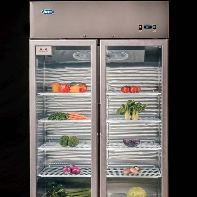 Atosa Top Mounted Double Glass Door Freezer MCF8602