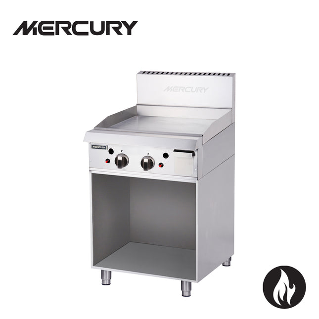 Mercury Gas 2 'U' Shape Burners Griddle 610 x 510 mm On Stand MGN-24-F front view