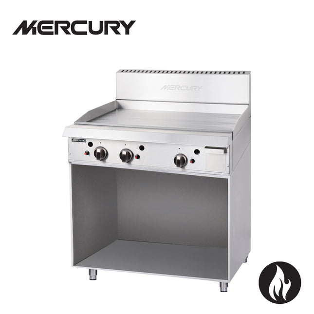 Mercury Gas 3 'U' Shape Burners Griddle  915 X 510 mm on Stand MGN-36-F