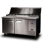 Atosa Double Door Pizza Prep Table Refrigerator MPF8202