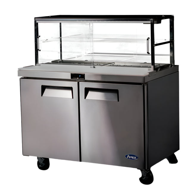 Atosa 2 Door Sandwich Bar With Glass Canopy 1225Mm MSF8302G