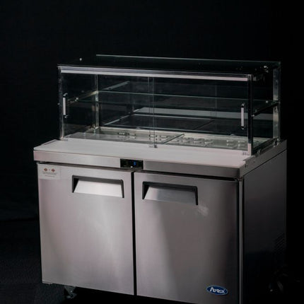 Atosa 2 Door Sandwich Bar With Glass Canopy 1225Mm MSF8302G