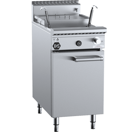 B+S Black Noodle Cooker with Soup Warmer insert (2 rounds baskets + 2 rec pots) Natural Gas