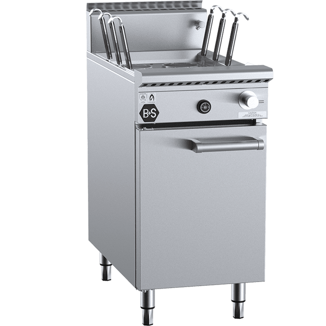B+S Black Noodle Cooker 6 Baskets Natural Gas