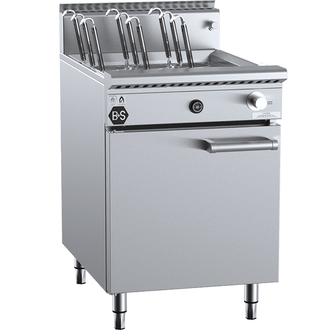 B+S Black Noodle Cooker 9 Baskets Natural Gas