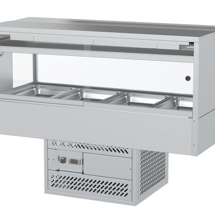 Woodson 4 Module Square Glass Cold Food Display W.CFSQ24