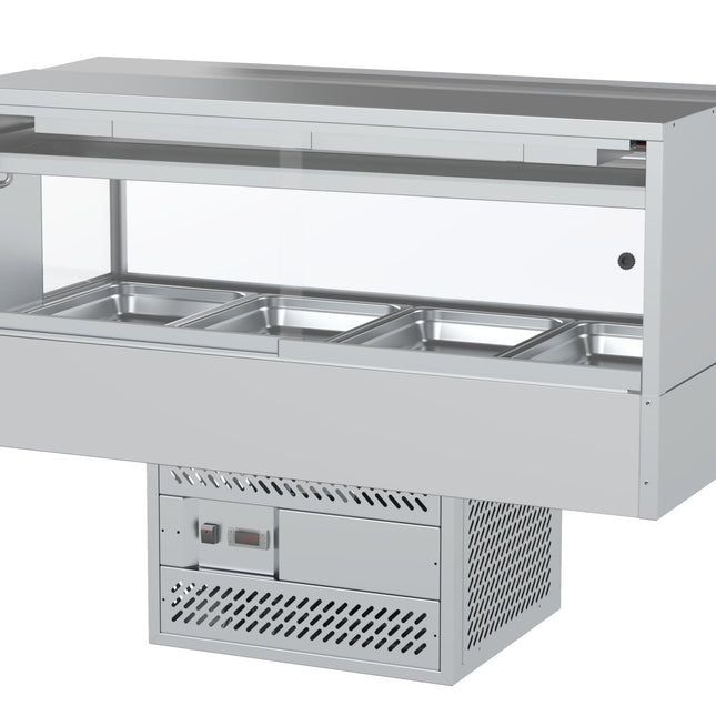 Woodson 4 Module Square Glass Cold Food Display W.CFSQ24