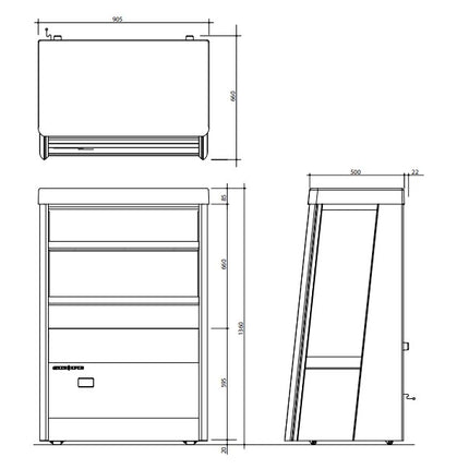 Skope 314L Open Deck Display Fridge OD400N