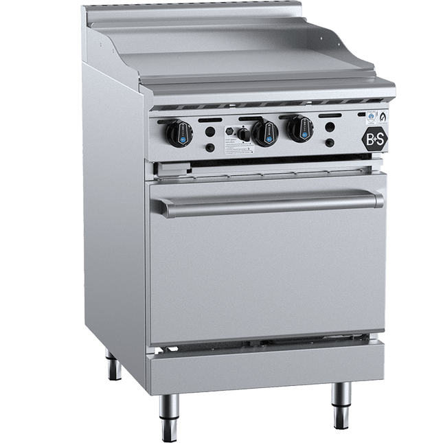 B+S Black Oven with 600mm Grill Plate Natural Gas