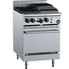 B+S Black Oven with Two Open Burners & 300mm Char Broiler Natural Gas