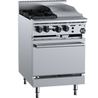 B+S Black Oven with Two Open Burners & 300mm Grill Plate Natural Gas