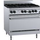 B+S Black Six Burner Oven Natural Gas