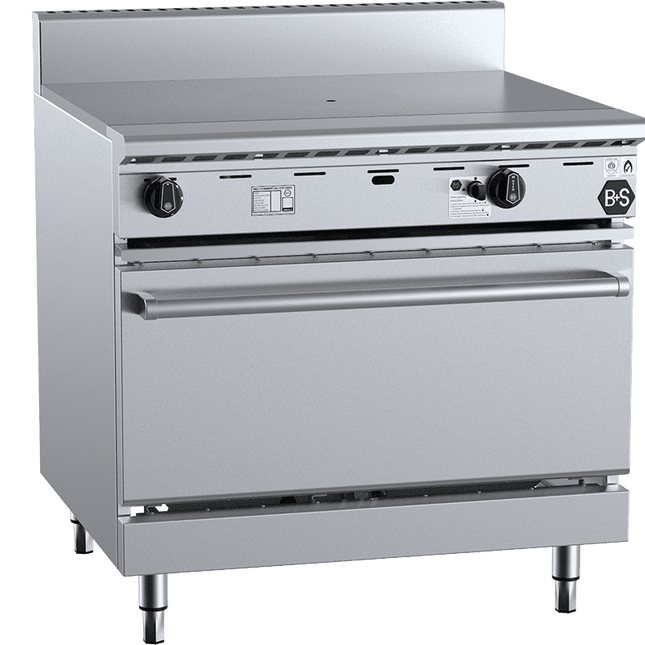 B+S Black Oven with 900mm Target Top Natural Gas