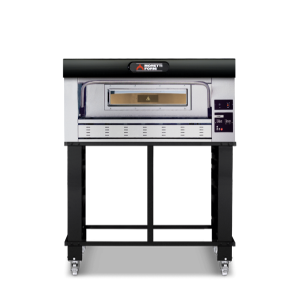 Moretti Forni Gas Single Deck Oven on Stand 9x 30cm Pizza COMP P110G B/1/S
