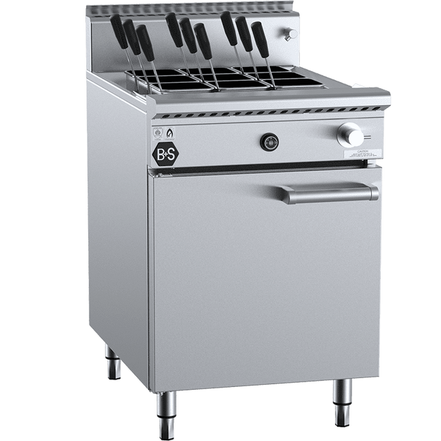 B+S Black Pasta Cooker 9 Baskets Natural Gas