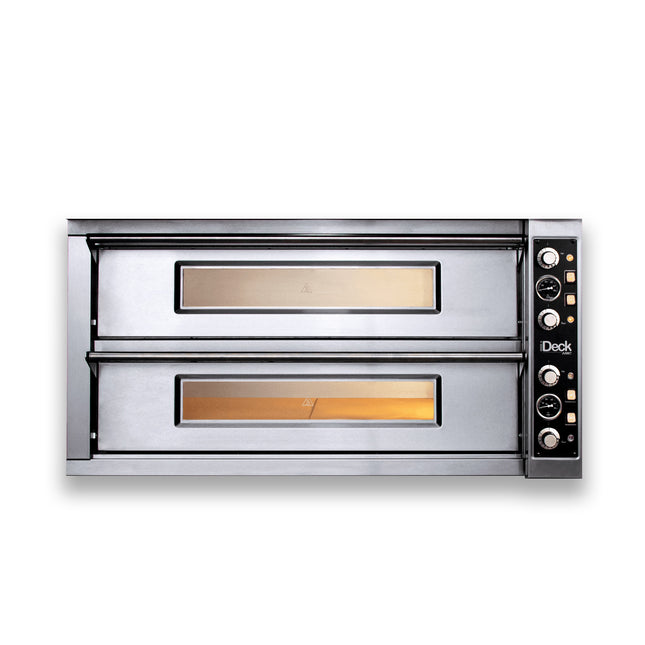Moretti Forni PD105.65 electric double deck pizza oven — front view