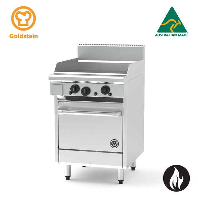 Goldstein Gas 610 X 520 X 20 mm Griddle, 20'' Gas Fan Forced Oven PF24G20FF-X