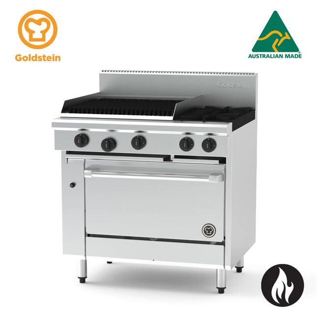 Goldstein Gas 2 Burners, 610 X 510 mm BBQ, 28'' Static Electric Oven PF24Q228E-X