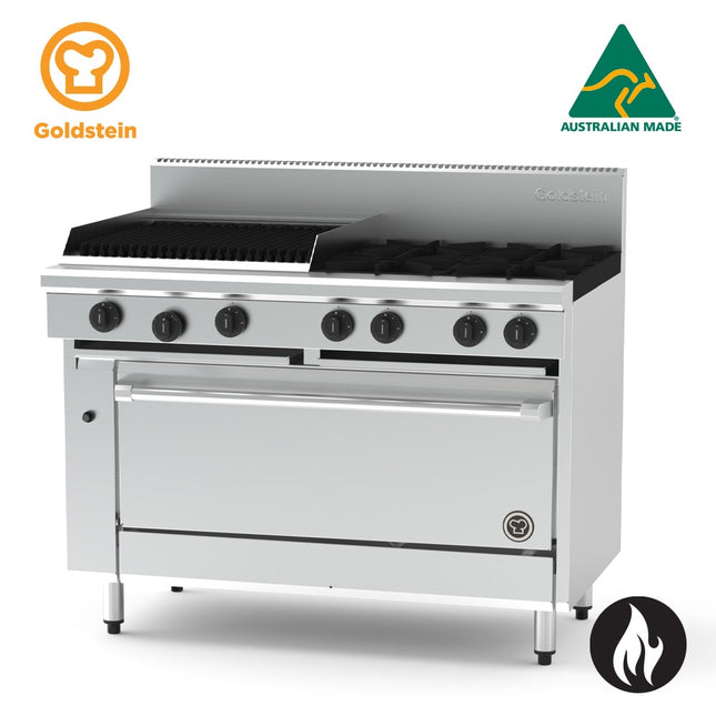 Goldstein Gas 4 Burners, 610 X 510 BBQ, 40'' Static Gas Oven PF24Q440-X