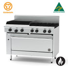 Goldstein Gas 4 Burners, 610 X 510 BBQ, 40'' Fan Forced Gas Oven PF24Q440FF-X