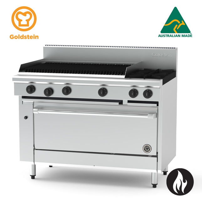 Goldstein Gas 2 Burners, 914 X 510 BBQ, 40'' Fan Forced Electric Oven PF36Q240EFF-X