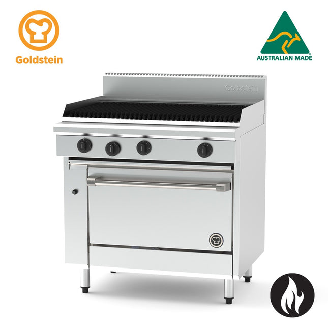 Goldstein Gas Gas Range, 914 X 510 mm BBQ, 28" Fan Forced Electric Oven PF36Q28EFF-X