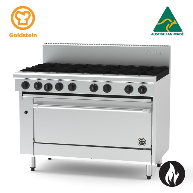 Goldstein Gas 8 Burners, 40'' Static Gas Oven PF840-X