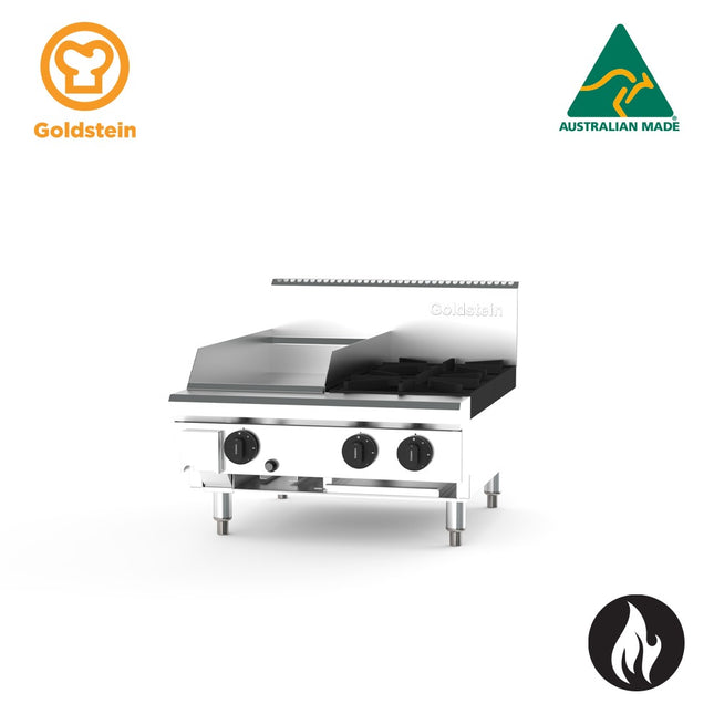 Goldstein Gas 2 Burners, 305 X 520 X 20 mm Griddle PFB12G2-X