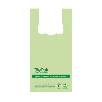 BioPak PSB-C-0001 8L bioplastic bag with handles