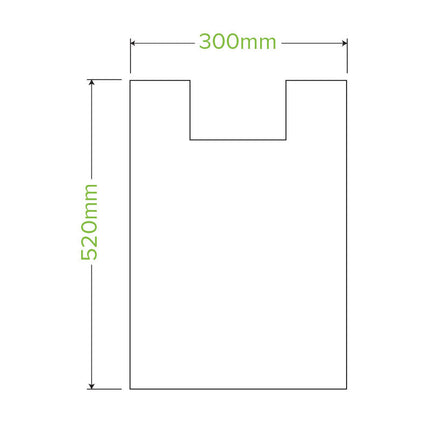 BioPak PSB-C-0005 20L bioplastic bag with handles