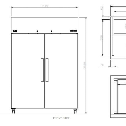 Williams Crystal - Two Door  Stainless Steel Upright Bakery Retarder