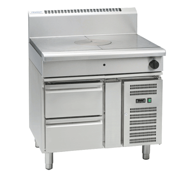 Waldorf 800 Series RN8100G-RB - 900mm Gas Target Top - Refrigerated Base