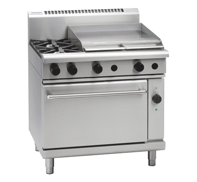 Waldorf 800 Series RNL8616GEC - 900mm Gas Range Electric Convection Oven Low Back Version