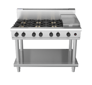 Waldorf 800 Series RN8803G-LS - 1200mm Gas Cooktop – Leg Stand