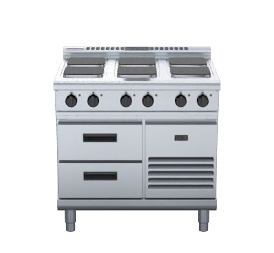 Waldorf 800 Series RNL8600SE-RB - 900mm Electric Cooktop Sealed Hobs Low Back Version - Refrigerated Base